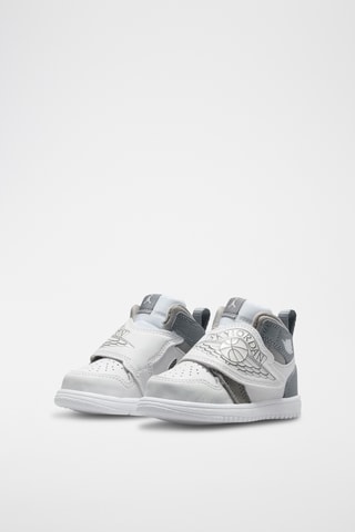Sky Jordan 1 en cuir - Gris et blanc