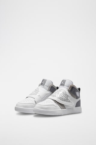 Sky Jordan 1 en cuir - Gris et blanc