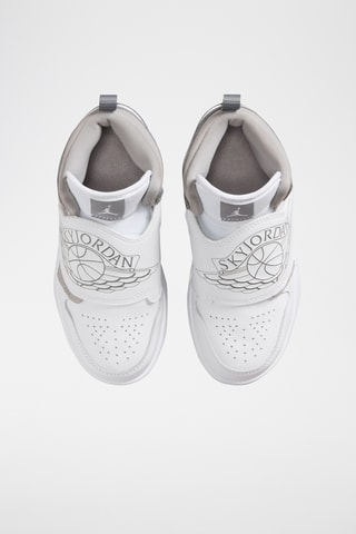 Sky Jordan 1 en cuir - Gris et blanc