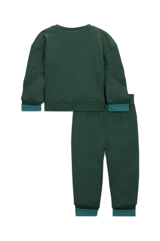 Sweat et pantalon en coton biologique - Vert foncé