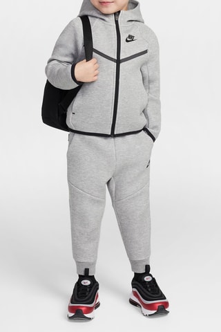 Sweat à capuche et pantalon polaire - Gris clair chiné