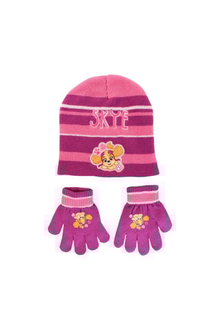Bonnet et gants Skye Pat’Patrouille Fuchsia