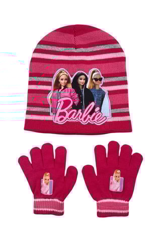 Bonnet et gants Barbie - Fuchsia