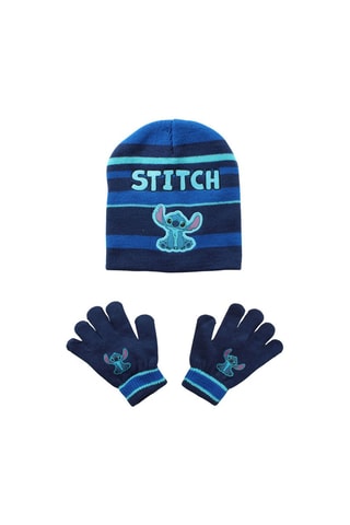 Bonnet et gants Stitch Lilo et Stitch Disney   Bleu marine