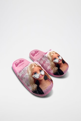 Pantoffels Barbie - Lichtroze en Wit