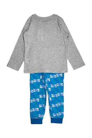 Pyjama Sonic - Gemêleerd Lichtgrijs en Kobaltblauw