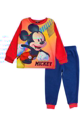 Fleece Pyjama Mickey Disney Rood en Marineblauw