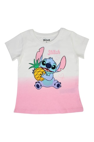 T-shirt Stitch Lilo en Stitch Disney - Roze en Wit