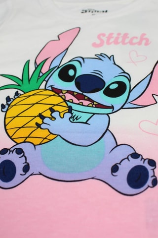 T-shirt Stitch Lilo en Stitch Disney - Roze en Wit