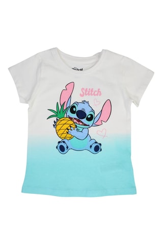 T-shirt Stitch Lilo en Stitch Disney - Hemelsblauw en Wit