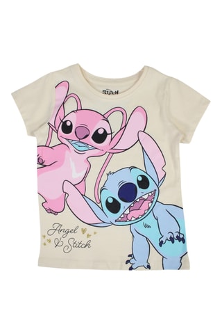 T-shirt Angel en Stitch Lilo en Stitch Disney - Beige