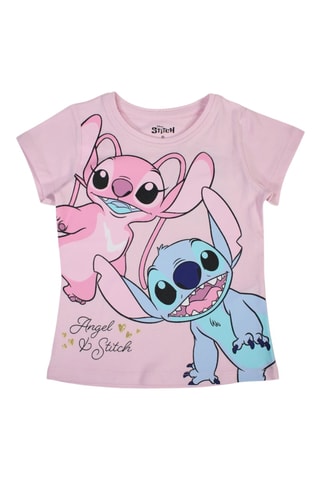 T-shirt Angel en Stitch Lilo en Stitch Disney - Roze
