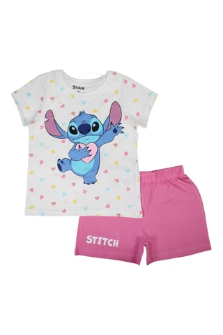 T-shirt en Short Stitch Lilo en Stitch Disney - Roze en Wit