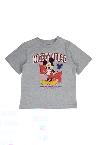 T-shirt en Short Mickey Disney - Gemêleerd Lichtgrijs en Marineblauw