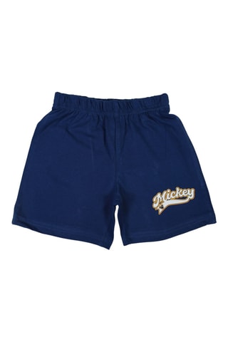 T-shirt en Short Mickey Disney - Gemêleerd Lichtgrijs en Marineblauw