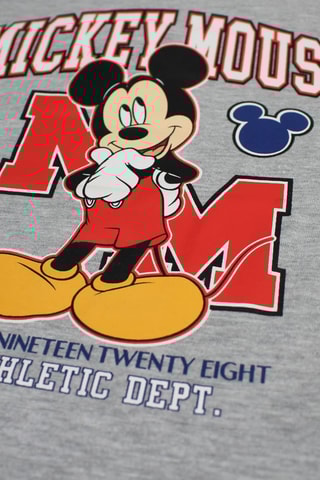 T-shirt en Short Mickey Disney - Gemêleerd Lichtgrijs en Marineblauw