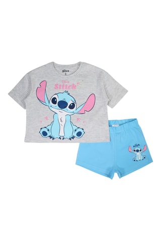 T-shirt en Short Stitch Lilo en Stitch Disney - Gemêleerd Lichtgrijs