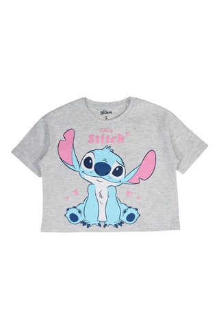 T-shirt en Short Stitch Lilo en Stitch Disney - Gemêleerd Lichtgrijs