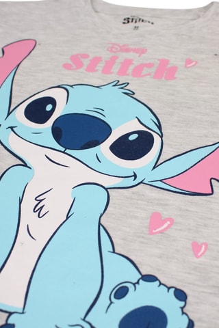 T-shirt en Short Stitch Lilo en Stitch Disney - Gemêleerd Lichtgrijs