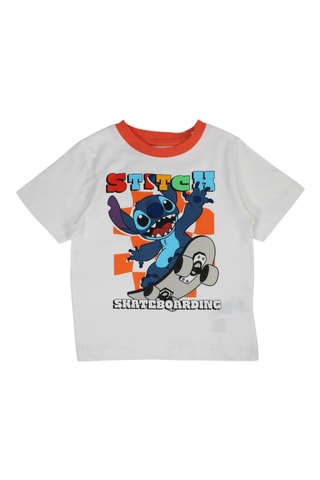 T-shirt en Short Stitch Lilo en Stitch Disney - Oranje en Wit