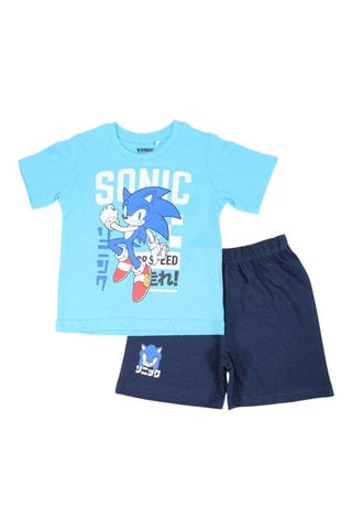 T-shirt en Short Sonic - Blauw