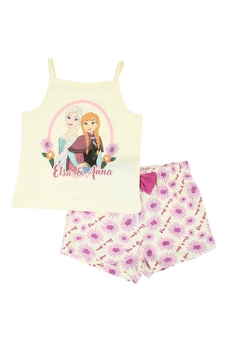 Hemd en Short Elsa en Anna Frozen Disney - Paars en Beige 