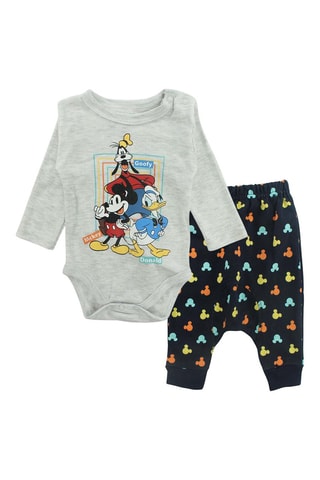 Rompertje en Joggingbroek Mickey Disney Beige en Zwart