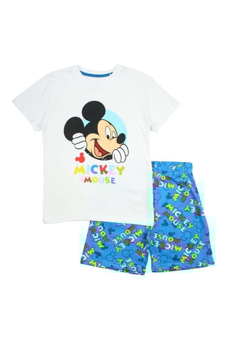 T-shirt en Short Mickey Disney - Wit en Blauw