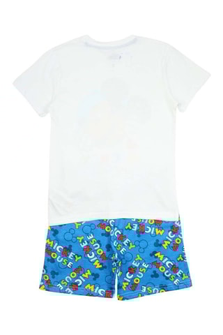 T-shirt en Short Mickey Disney - Wit en Blauw