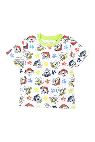 T-shirt en Short Chase, Ruben en Marcus Paw Patrol - Anijsgroen en Wit