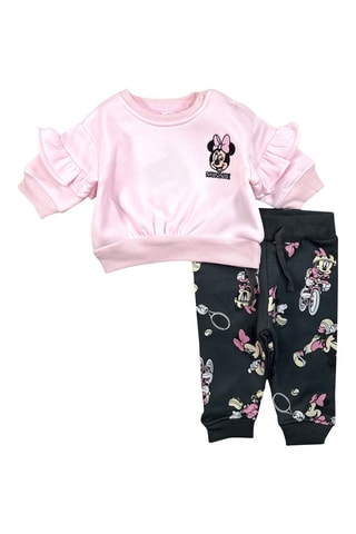 Fleece Sweater en Joggingbroek Minnie Disney - Roze en Zwart