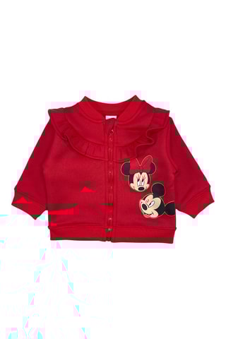 Fleece Sweater en Broek Minnie en Mickey Disney - Rood en Gemêleerd Lichtgrijs