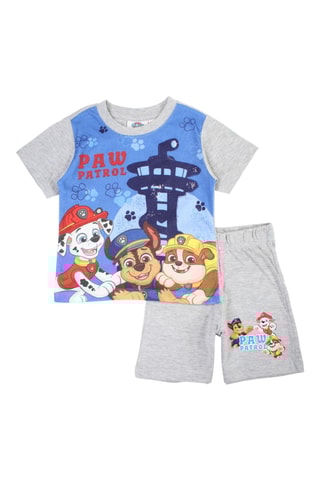 T-shirt en Short Paw Patrol - Gemêleerd Grijs en Blauw