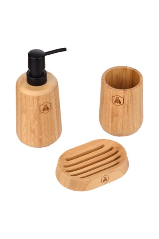 Conjunto de casa de banho em bambu - 3 peças