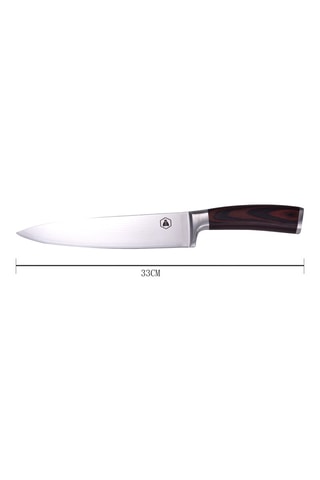 Faca Chefe em pakka e aço inoxidável - 33 cm