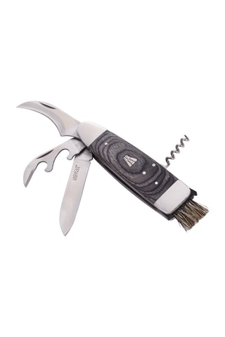 Faca para cogumelos em aço inoxidável e madeira de pakka Heritage - 7 e 5,5 cm