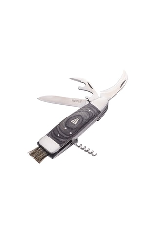 Faca para cogumelos em aço inoxidável e madeira de pakka Heritage - 7 e 5,5 cm
