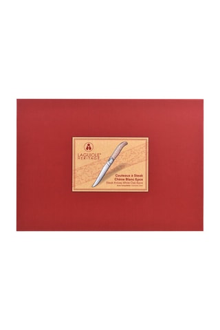 Coffret de 6 facas para bife em madeira de carvalho e aço inoxidável Heritage 10 cm