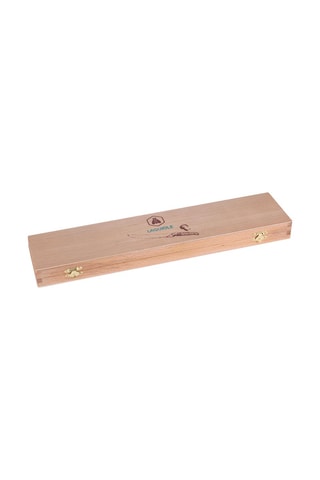 Sabre para champanhe em aço inoxidável e madeira de pakka - 44 cm