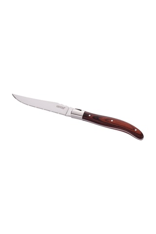 Coffret Heritage - 6 facas para bife de madeira de nogueira e aço inoxidável