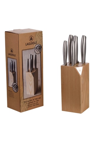 Bloco de 5 peças em aço inoxidável Ashwood