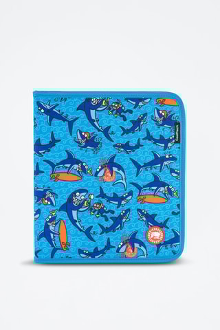 Ringmap - Turquoise en Donkerblauw - 33,5 x 29 x 4 cm