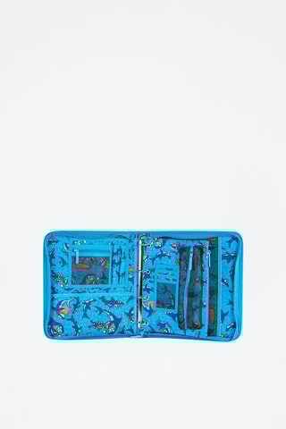 Ringmap - Turquoise en Donkerblauw - 33,5 x 29 x 4 cm