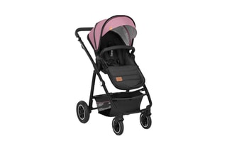 2-in-1 Kinderwagen Amber Roze en Grijs