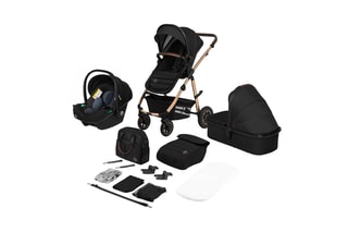 3-in-1 Kinderwagen Amber Zwart