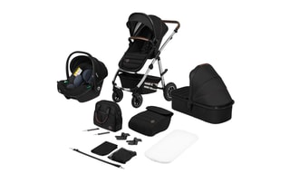 Multifunctionele Buggy 3-in-1 Amber - Zwart - Vanaf de Geboorte t/m 4 Jaar - T/m 22 kg
