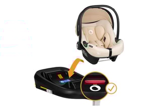 Autostoeltje en Houder ISOFIX Astrid I-SIze Set - Beige - Groep 0+