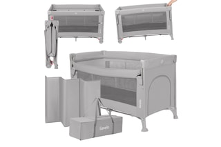 Babybed Ellen - Grijs - Vanaf de geboorte t/m 36 maanden - T/m 15 kg