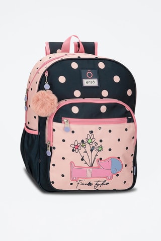 Mochila - Azul-escuro e rosa