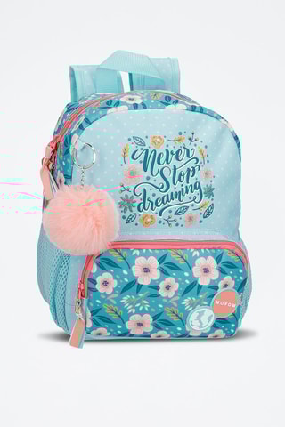 Mochila Turquesa e rosa
